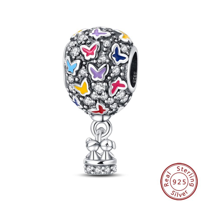 Air Balloon Series Copper Rocket Colorful Cute Romantic Charms Beads 3Mm Diy Fine Jewelry Making