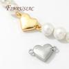 18K Gold/Rhodium Plated Magnetic Clasps For Jewelry Making,Heart Connectors For Bracelets Accessories DIY Necklace Findings