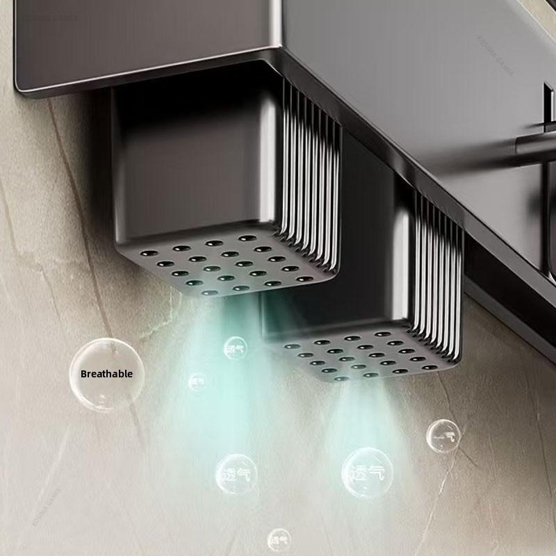 Xiaomi Heavy-Duty Carbon Steel Knife Holder Kitchen Organizer Rack No-Drill Wall-Mounted Organizer Rack for Utensils Cutting Boards