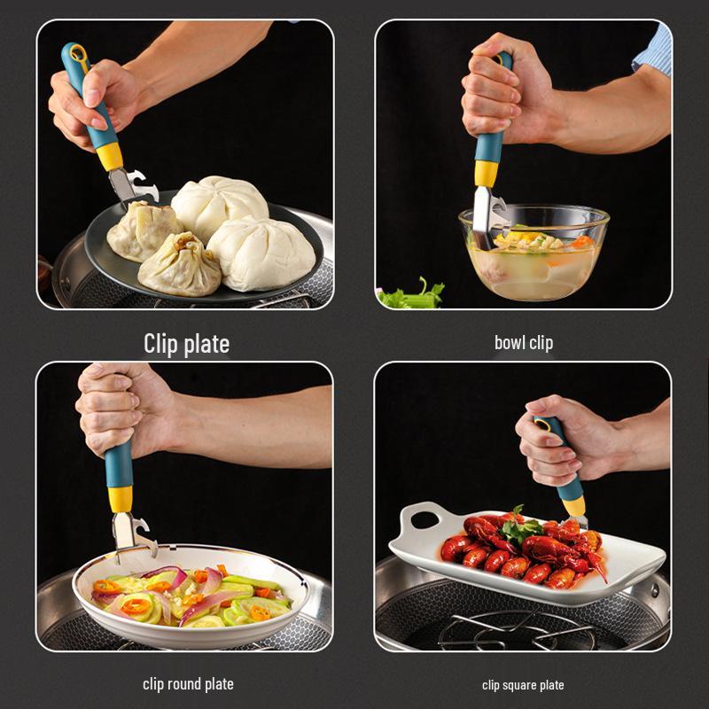 Non-Slip Stainless Steel Anti-Scald Bowl & Dish Grabber Kitchen Tool