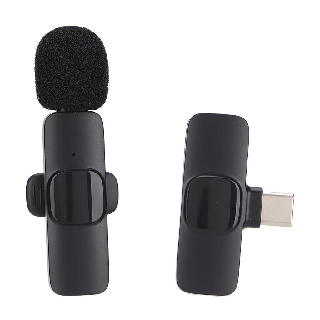Wireless Microphone Lavalier Lapel Microphone Clip On Video Mic for Live Outdoor Mobile Phone