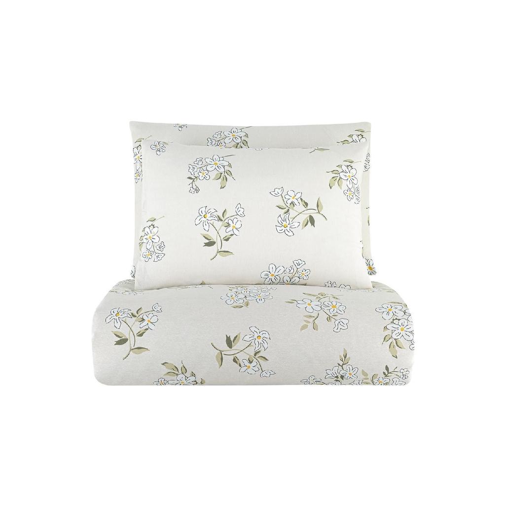 Piteya-Doppelbettbezug-Set aus 100 % Baumwolle mit Laken