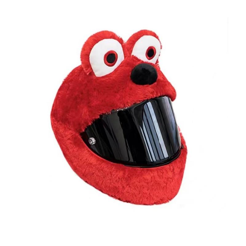 Fleece Motorcycle Balaclava Hood Men Women Windproof Warm Face Cover With Cartoon Animal Design