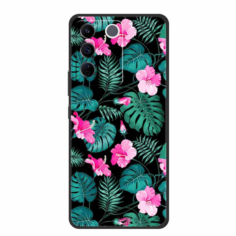 For Vivo V27e Case Cute Cartoon Cat Black Silicone Soft Phone Case For Vivo V27 Pro V27e Back Cover Cases V 27 E Pro Funda Coque