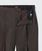 Musinsa Standard Light Plain One-Pleat Wide Hidden Elastic Waist Slacks [Brown]