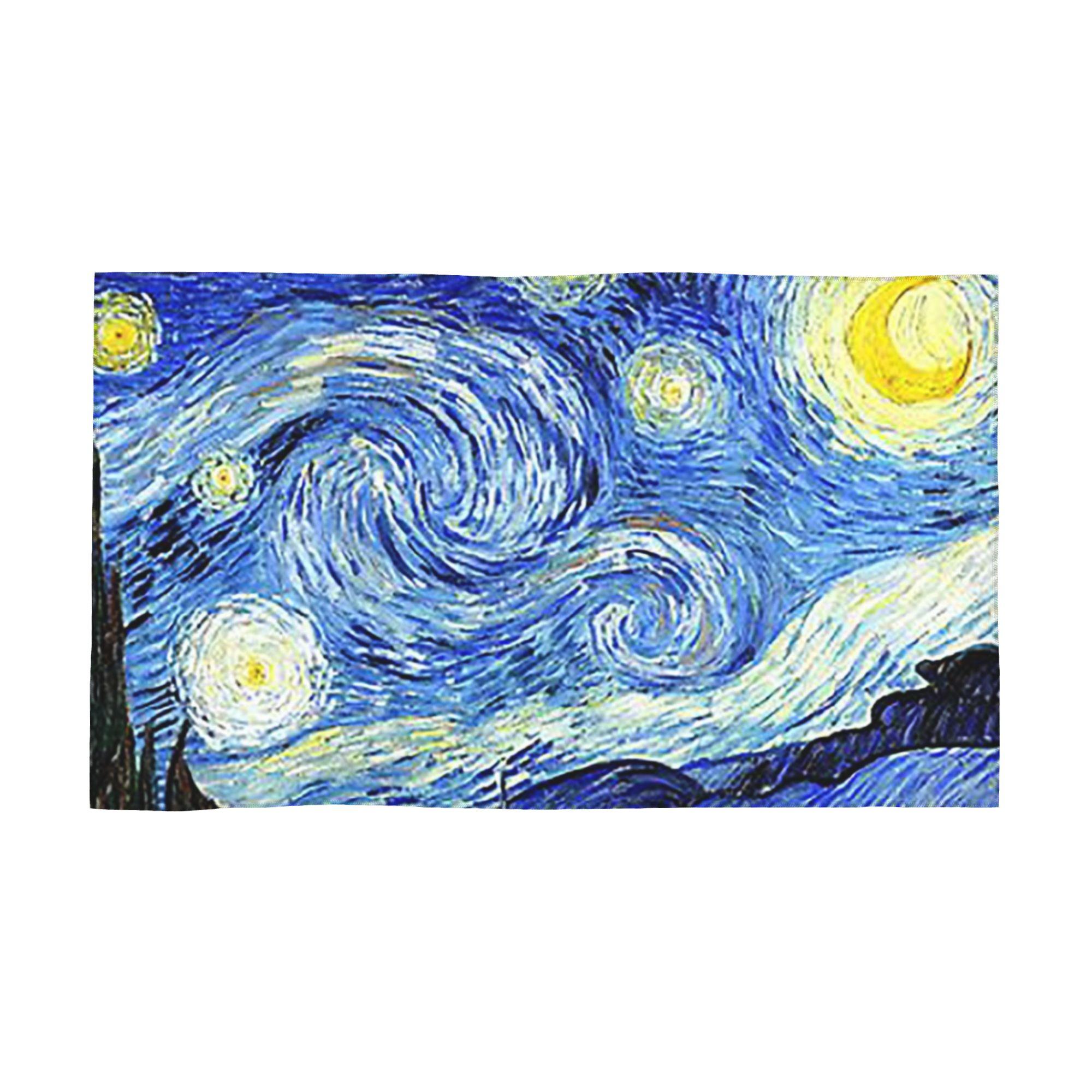 

Vincent Van Gogh Starry Night Soft Face Towel Quick Dry Pool Bath Cotton Towels Absorbent W30*H60(CM)