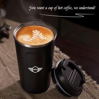 Car Stainless Steel Coffee Cup Thermal Mug Leak-Proof Thermos For MINI JCW Cabrio Cooper Countryman Aceman Clubman Coupe Paceman