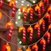 10/20/40 LED Candy Cane Light Santa Hat Xmas Tree Ornament LED Walking Stick Light  Home Decoration