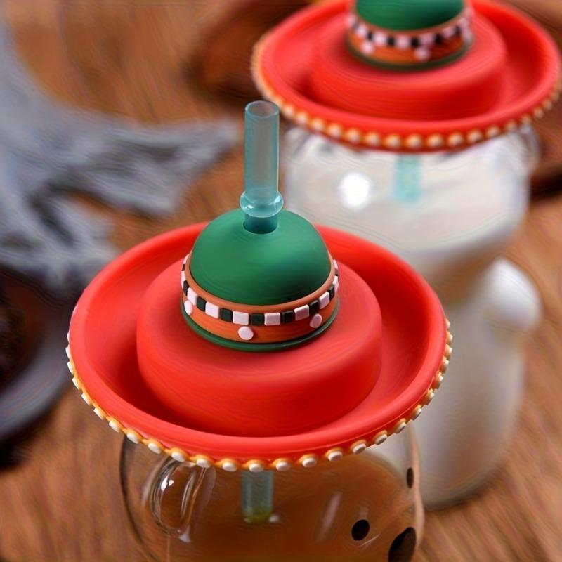 Kids Cute Bear Glass Cup For Starbucks Milk Coffee Mugs Transparent Glasses Juice Straw Water Bottle With Silicone Lid Drinkware