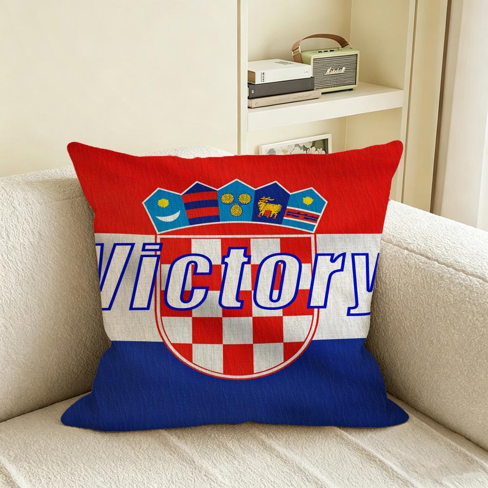 A-All Countries Unite For Victory Cushion Cover Natural Linen Pillowcase Set, All-In-One Decor For Sofa, Bedroom & Chair