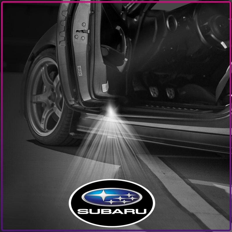 2 Stück Auto Tür Willkommenslicht LED Projektorlampe Geister Schatten Für Subaru Forester SG5 SH SJ Impreza XV Legacy Outback WRX STI GC8 Tribeca