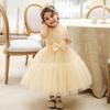 New Cross-Border Princess Mesh Evening Dress for Girls - Puffy Flower Girl Costume for Birthdays and Performances