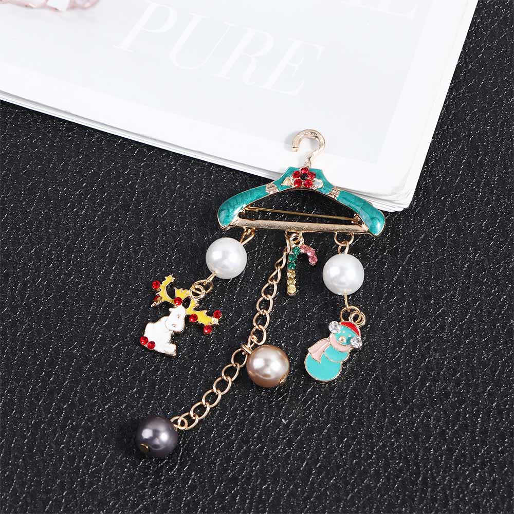 Christmas Decor Bag Decoration Christmas Brooch Clothing Brooches Hanger Tassel Pin Jewelry Gift