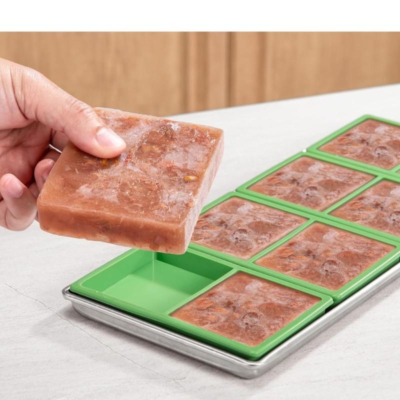 Pack of 4 Reusable Food Molds Silicone Texture Suitable for Freeze Dryer Trays Nonslip Dividers Dishwasher Safe