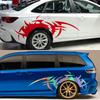Car Sticker Large Flame Pattern Decal Side Body Door Rear Wheel Decor Cool Style Waterproof Auto DIY Exterior Decor Accessories