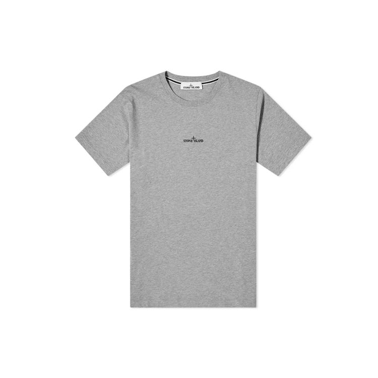 STONE ISLAND Мужская футболка с коротким рукавом и круглым вырезом с логотипом Compass Ss21, серый цвет 74152NS85-V0M64 S