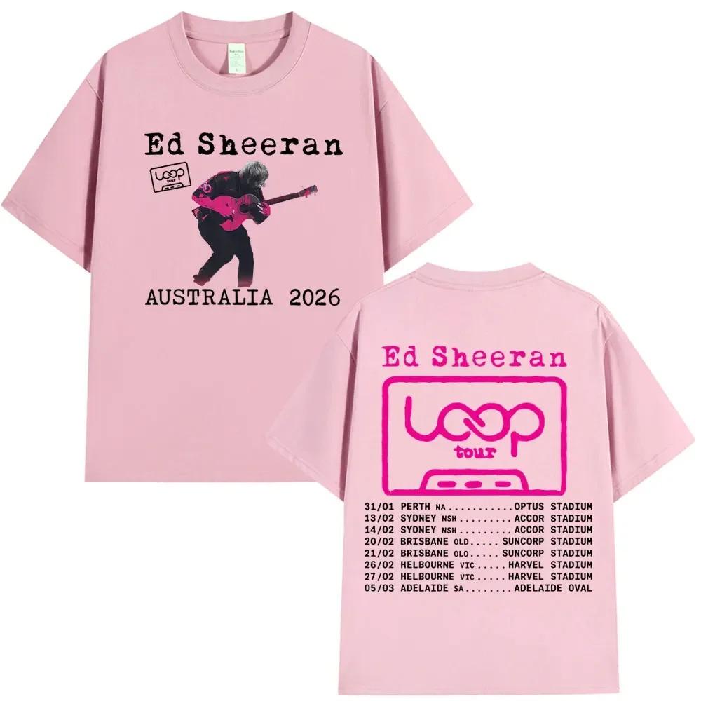 2026 Ed Sheeran Loop Tour Global Tour Mercah Tshirt Unisex Unisex New Fashion Crewneck Cotton Tee Street Loose Casual Oversized Top