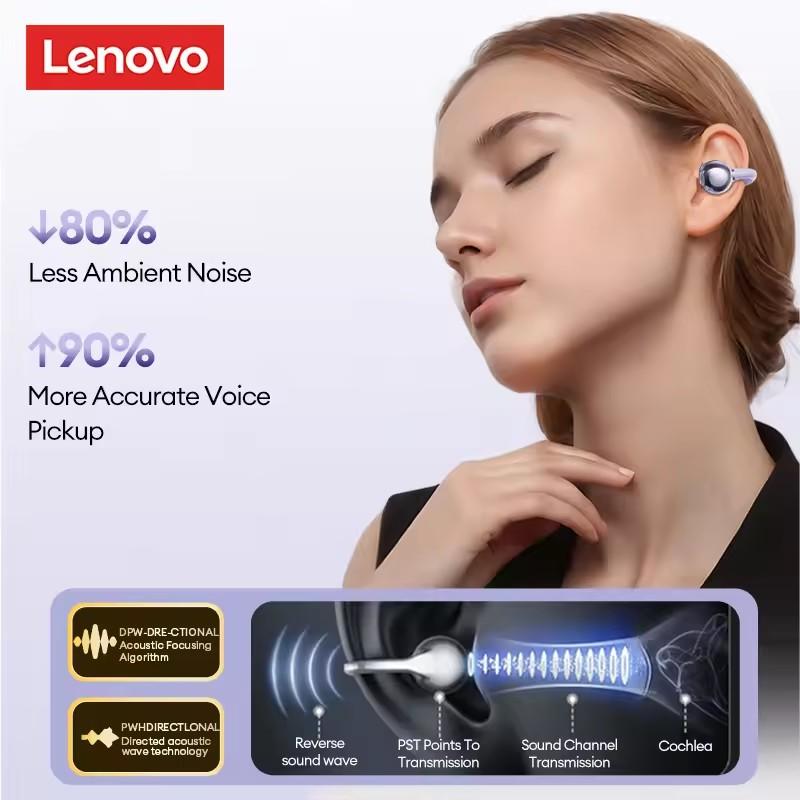 Lenovo Căști Wireless Bluetooth 6.0 LE302 Durată Lungă de Viață a Bateriei Căști Sport cu Clip de Ureche Căști Stereo HIFI cu Anulare a Zgomotului