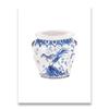 Blue and White Chinese Vase Watercolor Art Prints  Ginger Jar Oriental Porcelain Canvas HD Poster  Elegant Home Wall Decor Paint