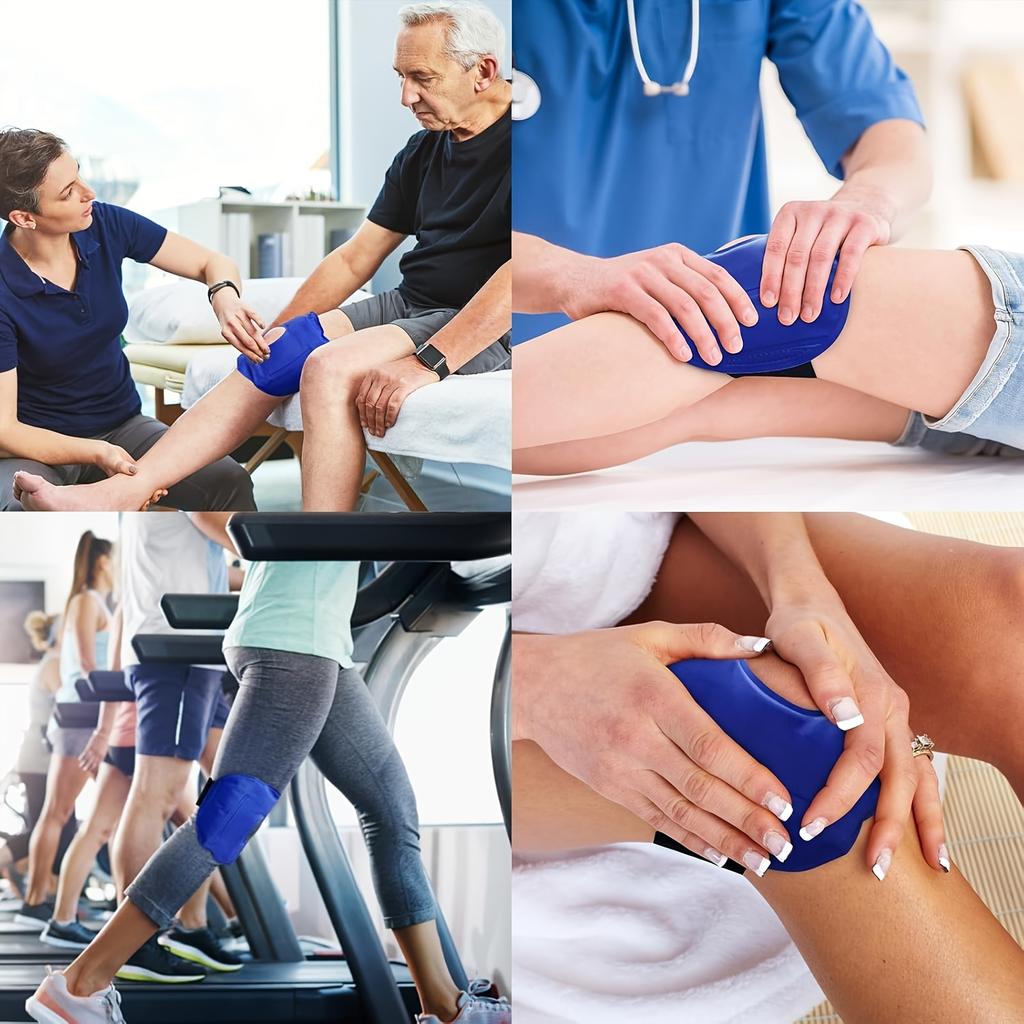 Knee Cold Pack - 1 Reusable Hot and Cold Ice Packs for Knee, Joint - Adjustable & Flexible for Knees, Elbows