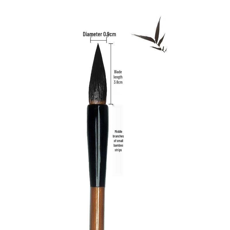 Lan Zhu Orchid & Bamboo Brush Set - Freehand Style - Professional Beginner's Mixed Bristle Wolf Hair Brush for Chinese Painting