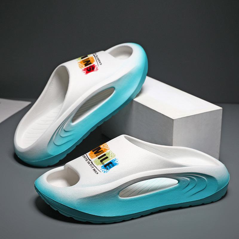 2025 Trendy Couple's Non-Slip Thick-Soled Beach Slippers: Simple, Versatile One-Strap for Indoor & Outdoor Use