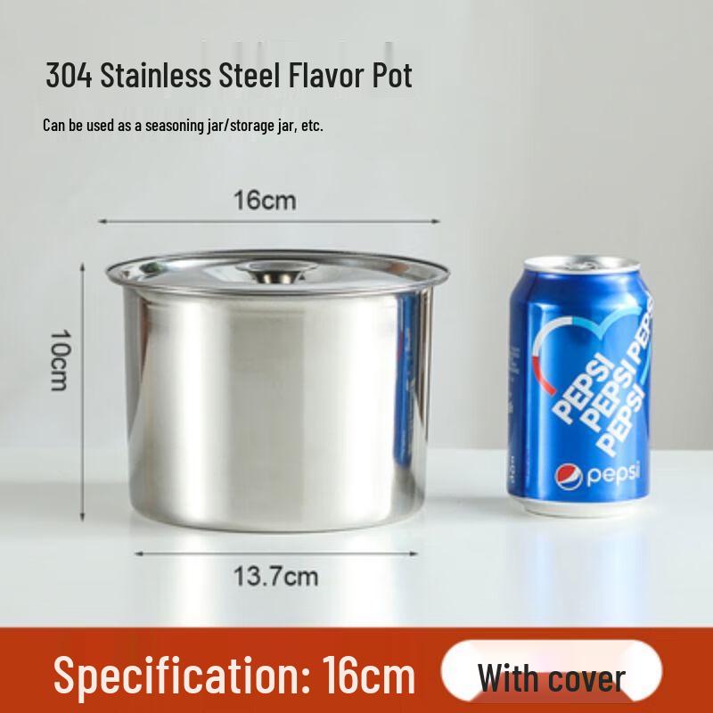 5-Piece 304 Stainless Steel Condiment Bowl Set with Lids
