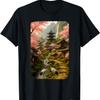 Traditional  Village Cranes and Cherry Blossoms T-Shirt