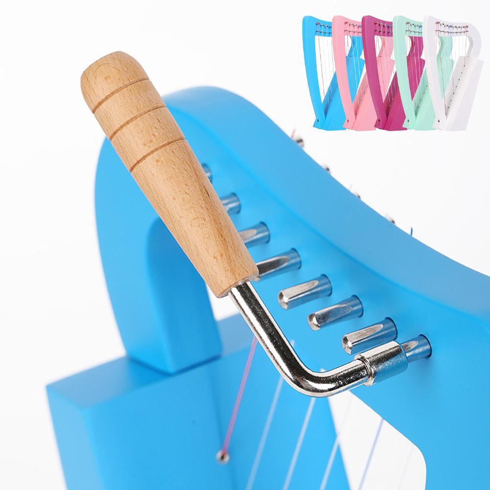 8 Strings Mini Harp with Tuning Wrench Stringed Instrument Musical Instrument for Kids and Adult Beginner