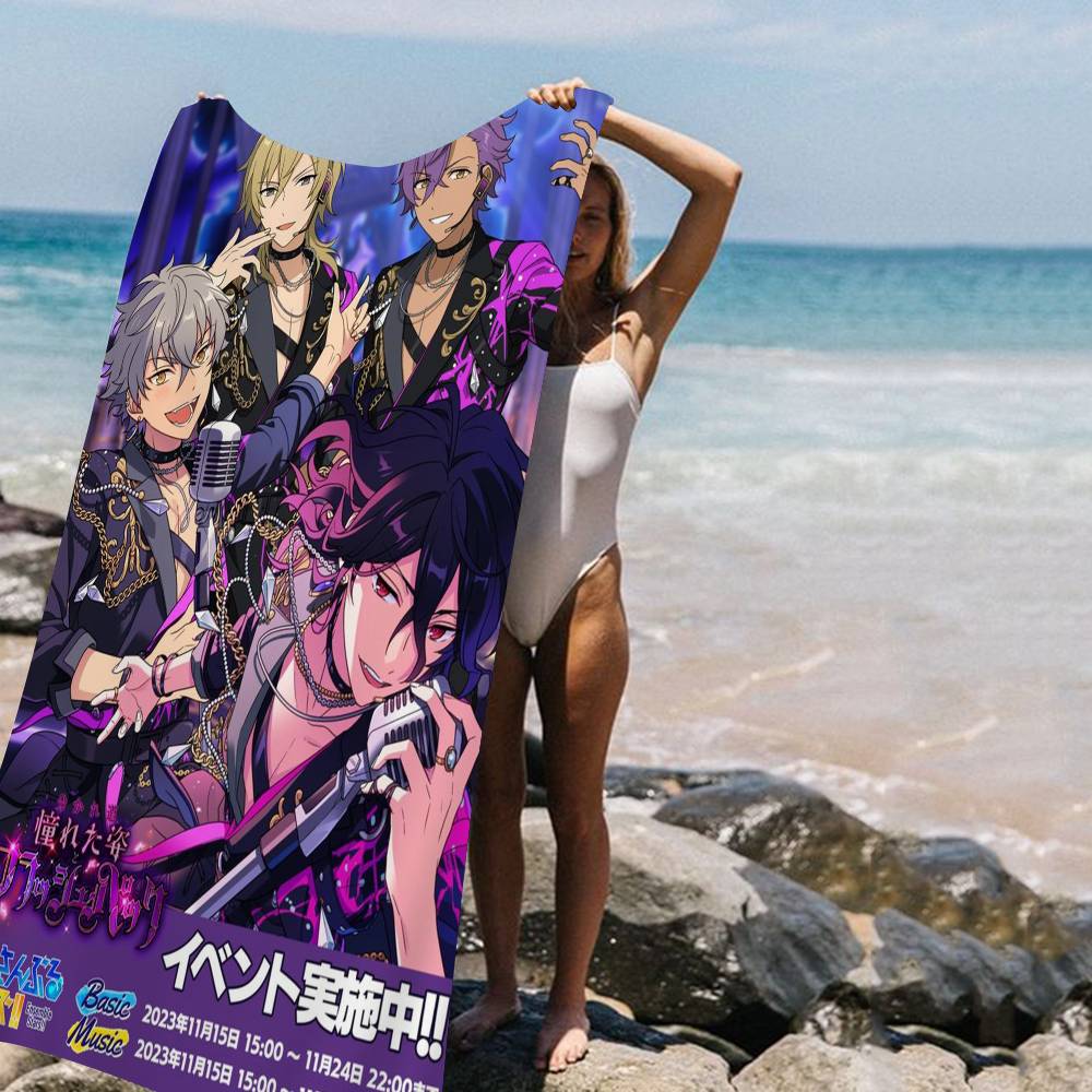 

Girl Game E-Ensemble Stars Microfiber Printed Beach Towel Mountain Climbing Yoga Beach Swimming Running Absorbent Soft Towel W30*H60(CM)