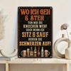 Vintage Tin Sign Dont Drink Beer Retro Metal Wall Decor for Bar Man Cave Pub Home 7.9x11.8 Inch