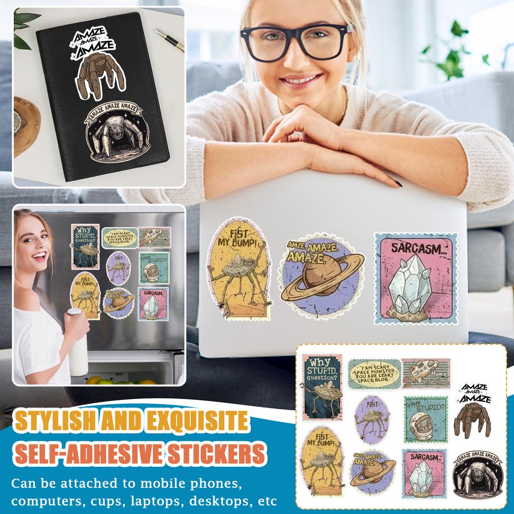 Stilvolle und exquisite selbstklebende Aufkleber, Aufkleber im Sci-Fi-Thema, Film-Merchandise.