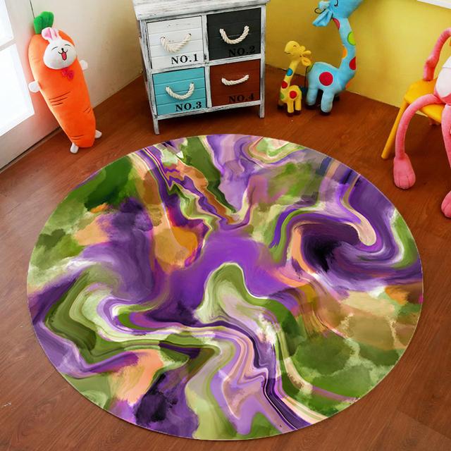 Mermer Geometrik Yuvarlak Halı Oturma Odası Ofis Koltuğu Mat Bilgisayar Masası Mat Yatak Odası Dekoratif Mat Yatak Odası Sehpa Mat