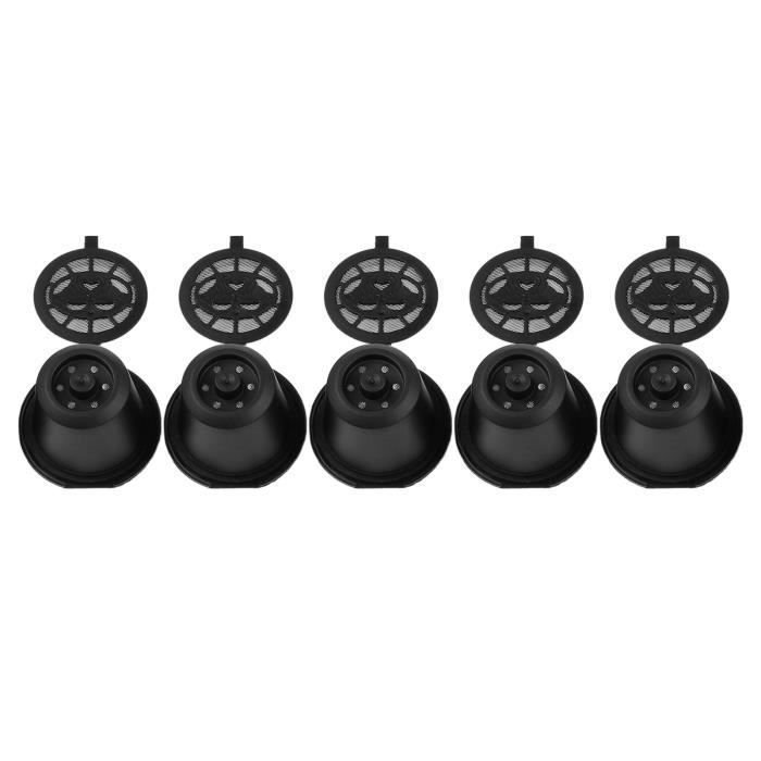 Filtre à café - Nespresso - Rechargeable - 5 pièces - Écologique - Avec cuillère à café