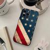 Statue Liberty America USA Flag Phone Case For iPhone 17,16,15,14,13,12,11 Plus,Pro Max,XS,Soft Black Cover