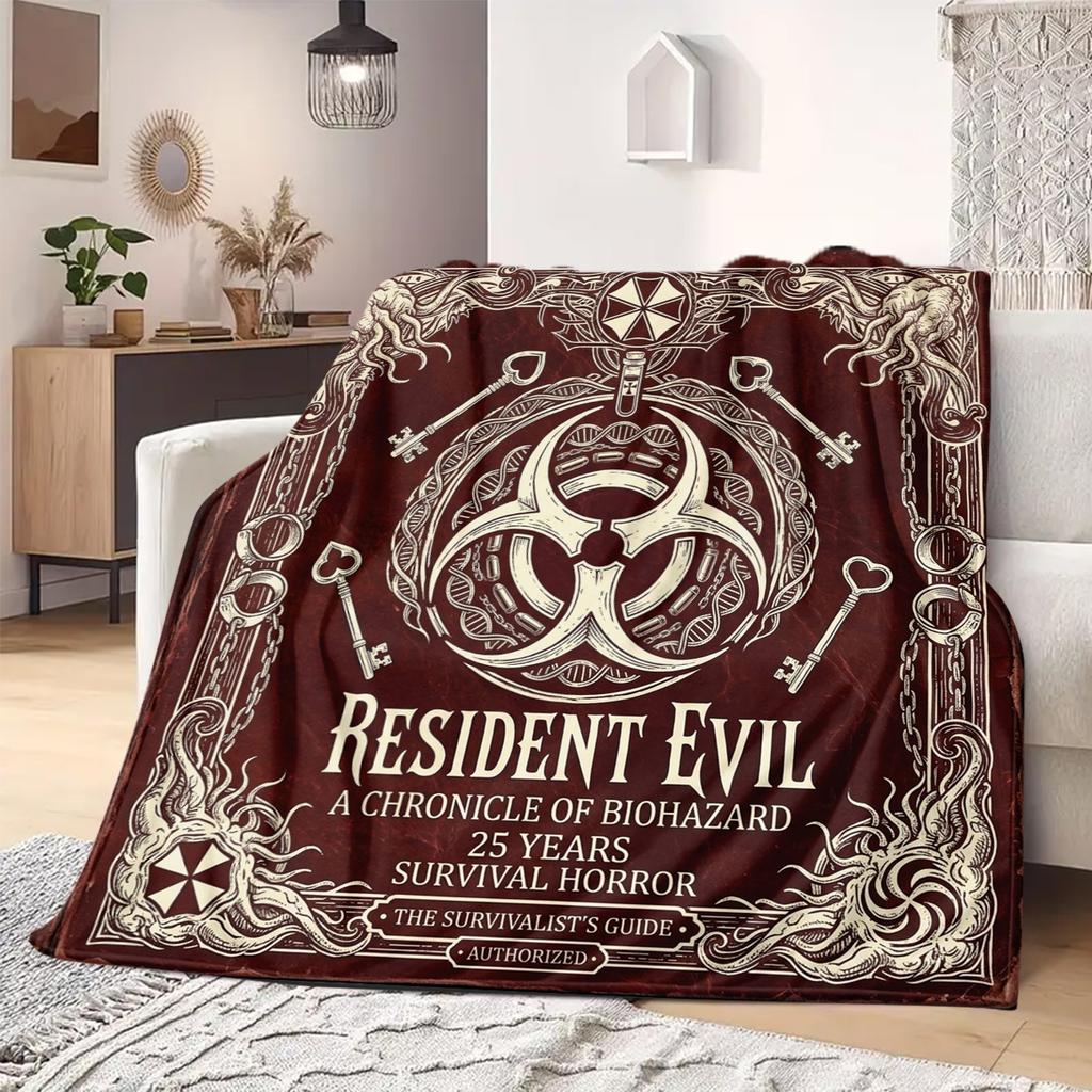 Resident Evil Flannel Blanket Beautiful Pattern Perfect For Home Bed Sofa Chair Travel Picnic -HE44