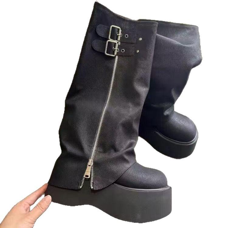 Sweet and Cool Babes, But Knee Boots, Children's Spring and Autumn Models 2025 New Long Boots, Small Pants, Thick-soled Boots, Tall Boots.