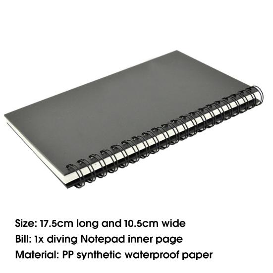XZB-922-N Profesionální potápěčský poznámkový blok Kvalitní zpracování Vodotěsný Lehký Podvodní zápisník Potápění
