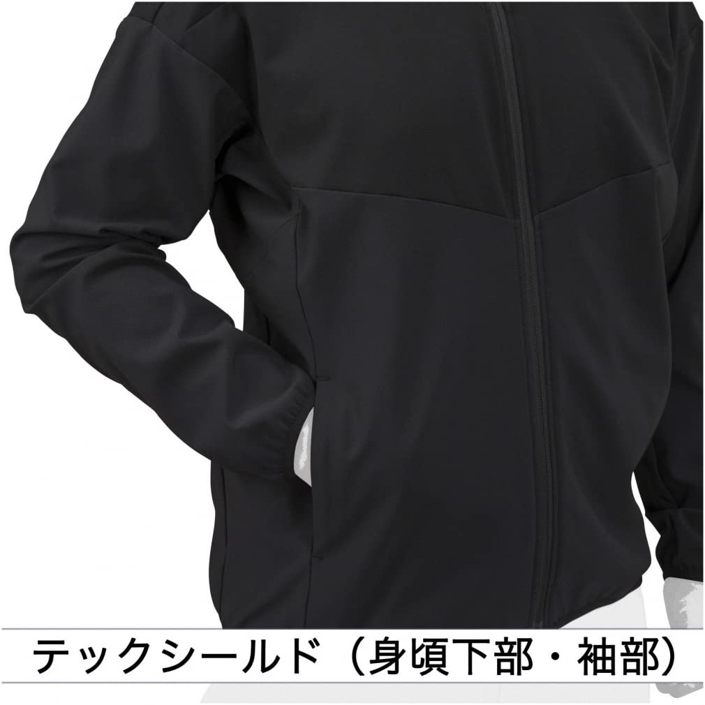 Baseball Long Sleeve Windbreaker Tech Shield Jacket M Black [Mizuno] Men's Men's