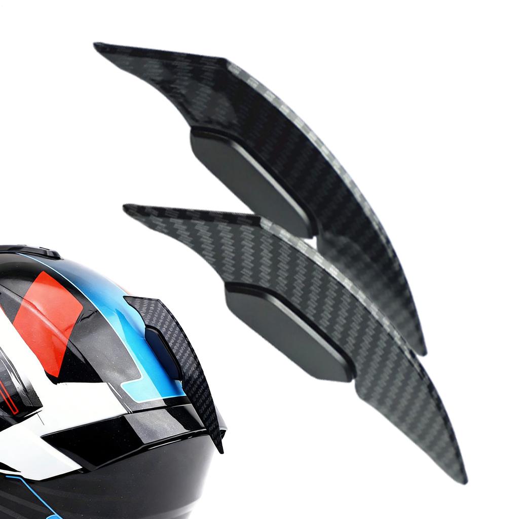Motorcycle Helmet Decorative Stickers Carbon Fiber Pattern Wind Wing Adhesive Cycling Helmet Decal Cycling Headgear Decorative