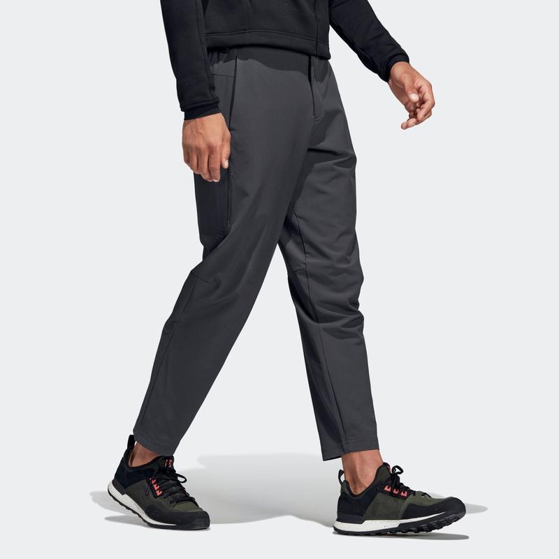 Adidas Knitted Sweatpants Men's Charcoal Black Moderate Straight Fit Pants DS8767