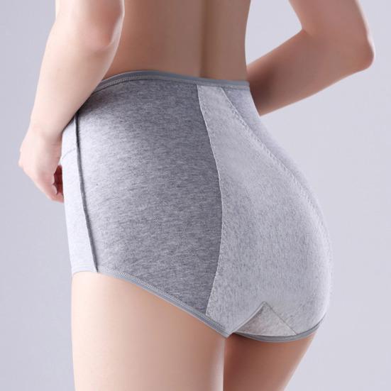 Frauen Höschen Einfarbig Plus Größe Weichen Hintern-angehoben Hohe Taille Nahtlose Elastische Periode