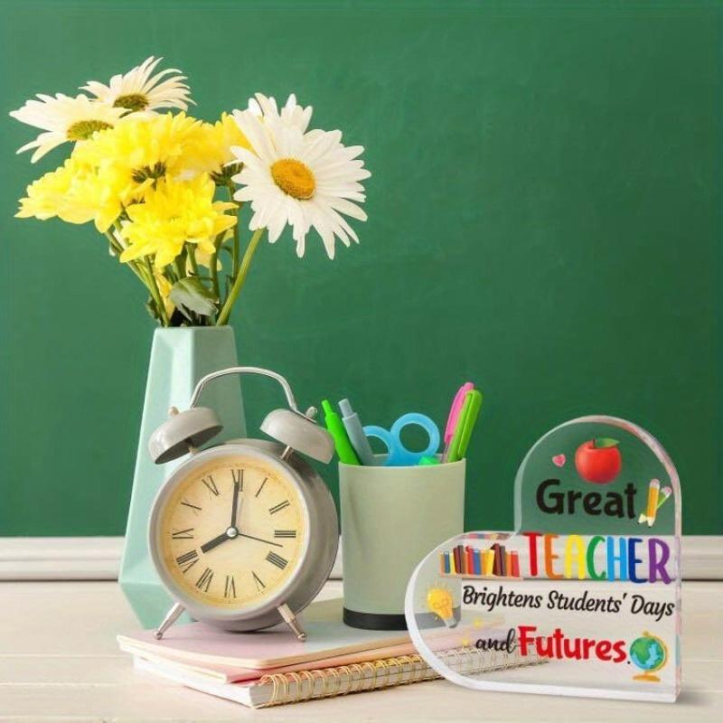 Teacher Appreciation Heart Paperweight - Thank You & Retirement Desk Gift from Students