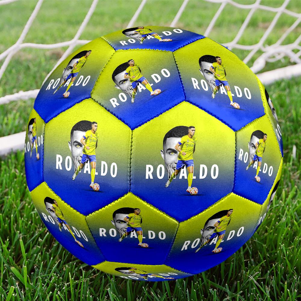 Messi's Colorful Logo Size 5 Soccer Ball Machine Stitched Outdoor Training and Matches Surprise Collection Gift Distinctive Home Decor And Party Gift
