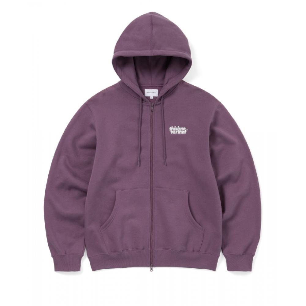 Thisisneverthat Ol Logo Zip Up Hoodie Maroon S