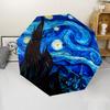 Starry Night Van Gogh-Inspired Automatic Folding Umbrella - Windproof & -Protective, 8-Rib Design, Portable for Commuting & Ou