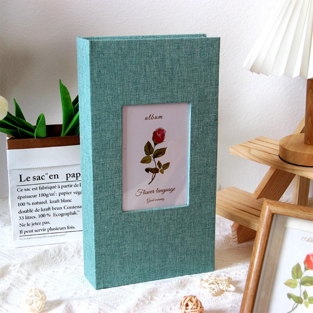 1Pcs Durable 300 Pockets Linen Photo Album Slip-in Interleaf Type 6 inch Photo Storage Book Picture Albums for 4x6cm 6inch Photo