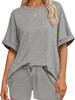Sommer Bestseller Lässiges Set Übergroßes Kurzarm-T-Shirt Shorts mit Kordelzug Lässiges Sport-Outfit