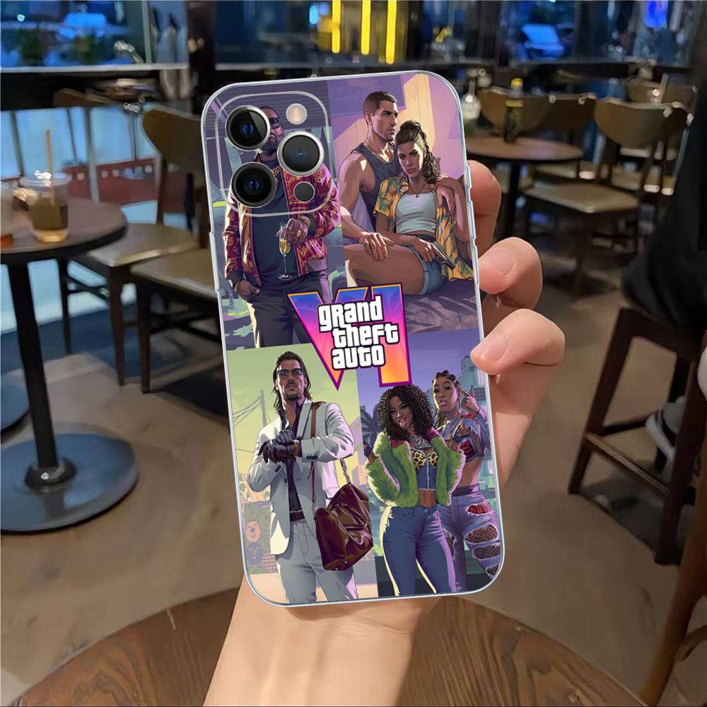 D-Decor T-Theft A-Auto G-GTA Video Game Phone Case For IPhone 17 16 15 14 13 12 11 Pro Max Plus Soft Cover Personalized DIY