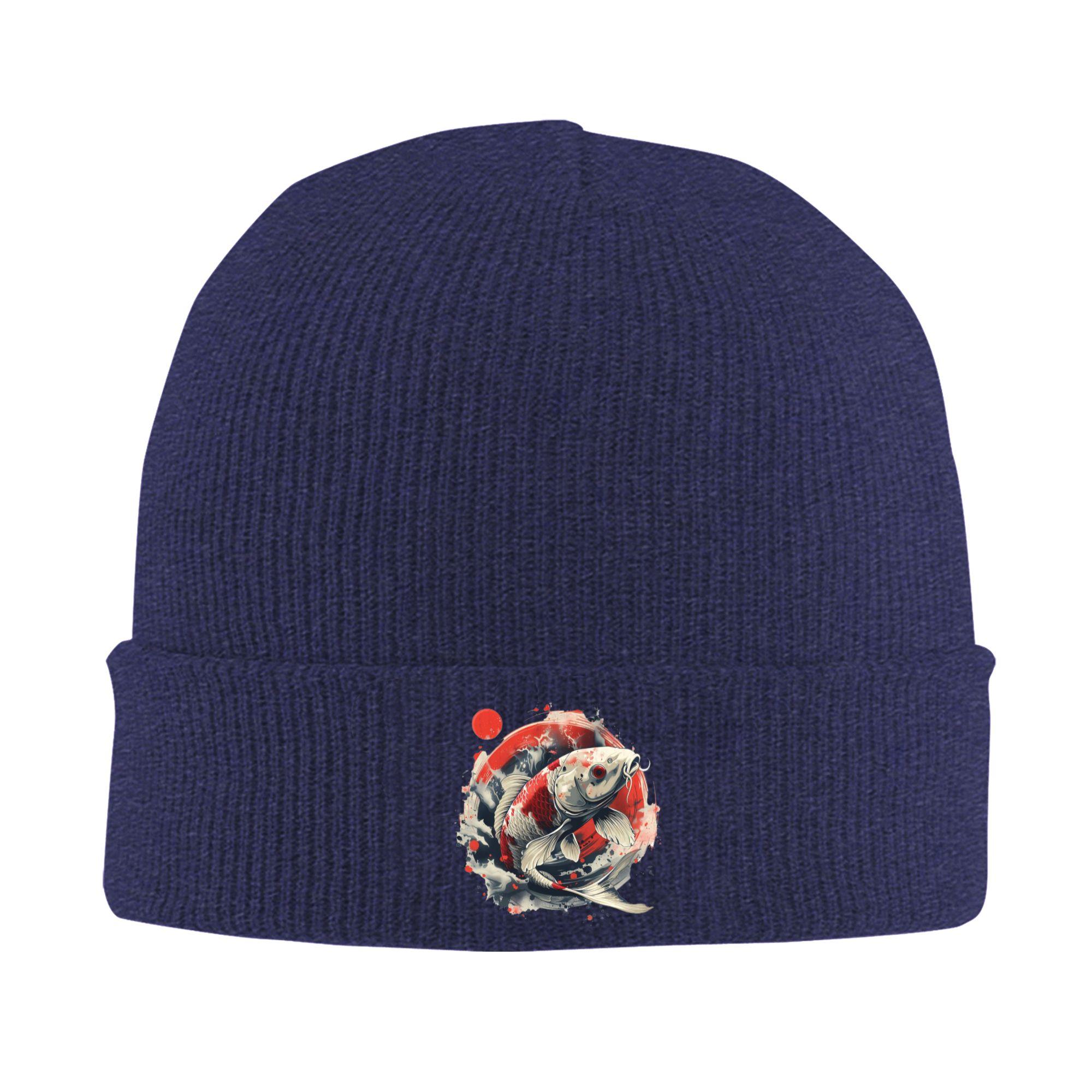 Koi Rising Winter Skullies Beanies Hat Warm Autumn Knitted Hats Bonnet Caps for Women Men One Size